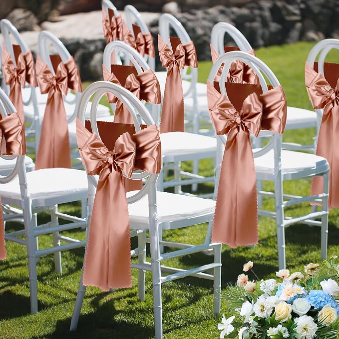 VACVELT Rose Gold Satin Table Runners, 12x72 Inch, 2 Pack, Scalloped Edge | - Image 9