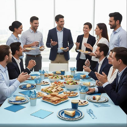 Blue Plates and Napkins Party Supplies - Image 6