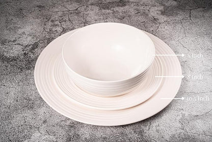 New Bone China 12 Piece Dinnerware Set, Santorini Collection, Daily Use China - Image 8