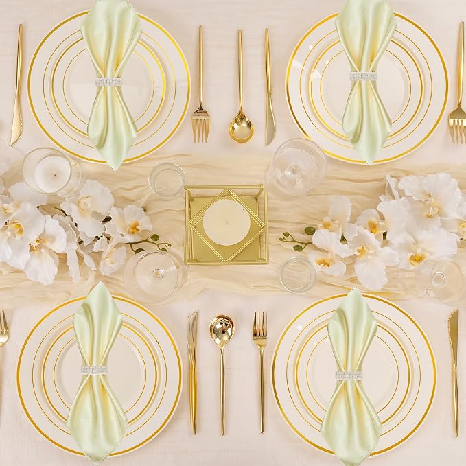 Meplait Napkin Rings Set of 12, Boho Napkins Holders Ring - Image 3