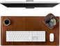 ELIZO Personalized Custom Desk Pad Set Real Leather Desk Mat Mouse Pad Unique Gifts for Him Her Leather Gifts for Men Women Engraved Embossed Monogrammed Corporate Gifts