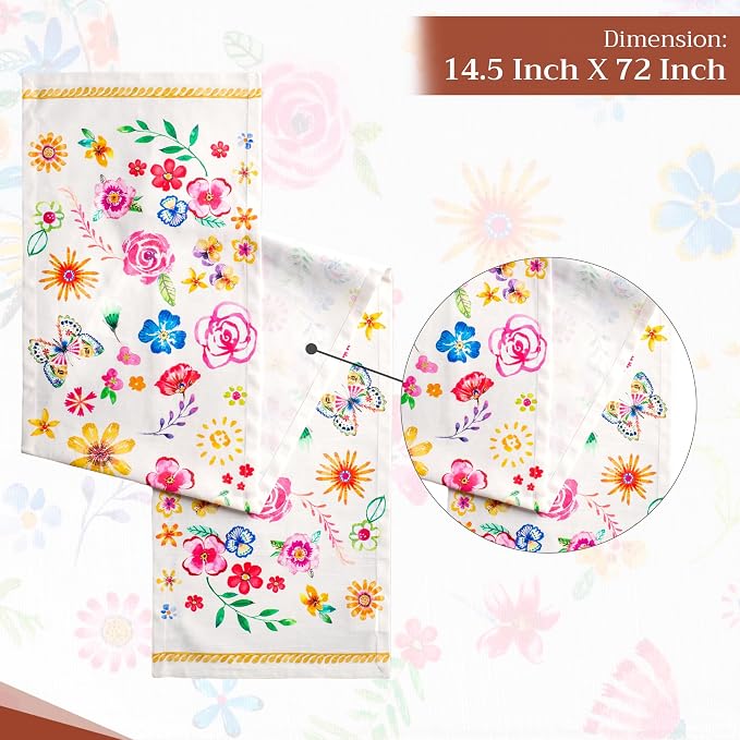 Maison d' Hermine Table Runner 100% Cotton 14.50" x 72" | Table Runners 72 - Image 4