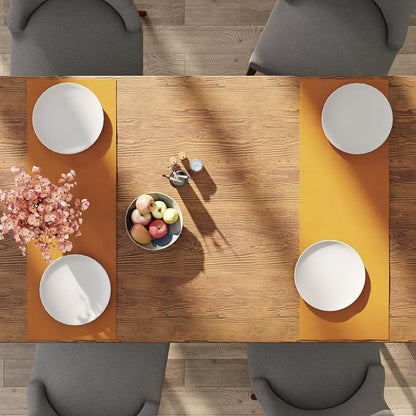 Encasa XO Table Runner, Cotton Canvas Dining Runner 13"x36" | Mango, 180 GSM - Image 5
