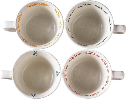 Ceramic Mugs 11 oz Unique Luxurious Cups Set of 4, Mug - Image 7