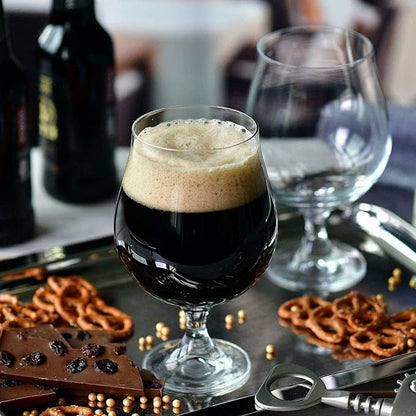 Krosno Dark Stout Beer Glasses 0.5 Liter | Set of 6 | 16.9 oz | Elite Collection | Perfect for Home and Parties | Dishwasher Safe | Lead-Free Crystal Glass