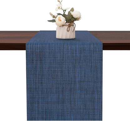 Table Runner 72 Inches Long, Vinyl Woven Heatproof Table Runners | Washable by Banchif