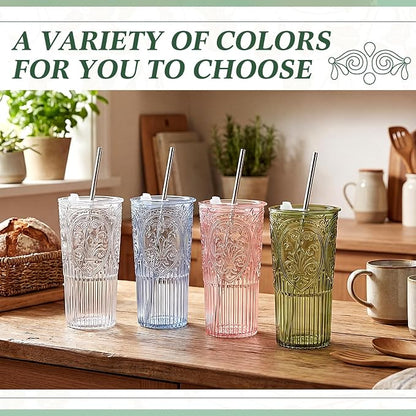 4 Set 20oz Vintage Plastic Tumbler - Image 5