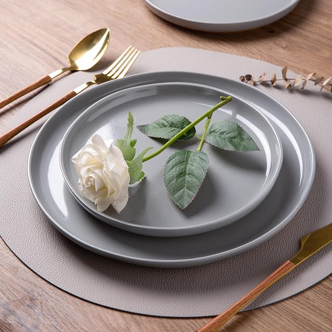 AmorArc Dinnerware Sets for 8, 24 Pieces Ceramic Plates and Bowls Set | Scratch - Image 2