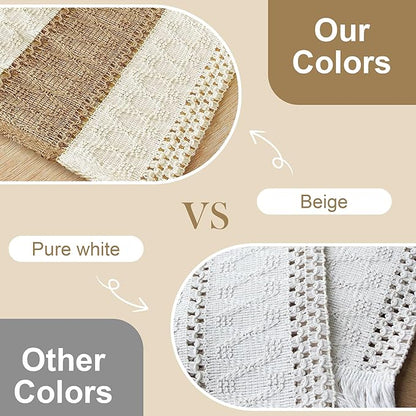 Boho Placemats Set of 6, Macrame Table Mats Farmhouse Dining Decor | 12x20" - Image 4