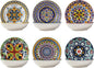 10 OZ Small Snack Bowls/Dishes Set of 6 - Ceramic Colorful Bowls for Side Dishes, Ice Cream, Dessert, Appetizers, Dips and Sauces, Dishwasher & Microwave Safe - Bohemian Style