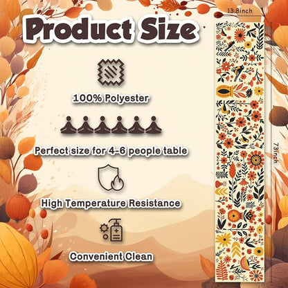 Fall Decor - Floral Table Runner | Autumn Decorations - Image 3