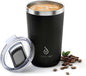 Ideus 20 oz Tumbler, Travel Coffee Mug with Splash Proof Sliding Lid, Double Wall Stainless Steel Vacuum Insulated Coffee Mug for Home and Office, Keep Beverages Hot or Cold, Black