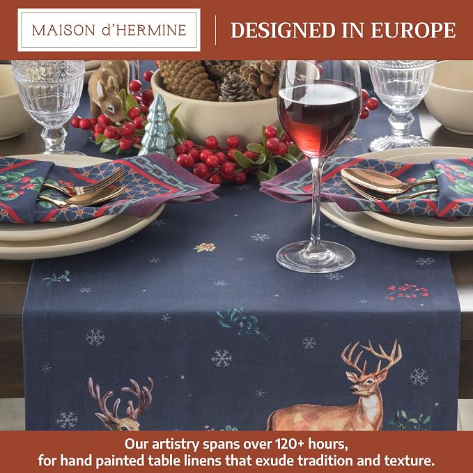 Maison d' Hermine Table Runner 100% Cotton 14.50" x 72" | Table Runners 72 - Image 2
