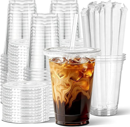 Ginkgo 50 Pack 16 oz Clear Plastic Cups by HOME