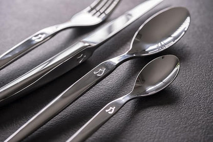Laguiole Heritage Dinnerware Set; Luxury French Flatware in Premium Stainless Steel; Features Knives, Forks, Spoons with Ergonomic Handles; Dishwasher Safe; 4 Person Sets; Silver, 16-Piece