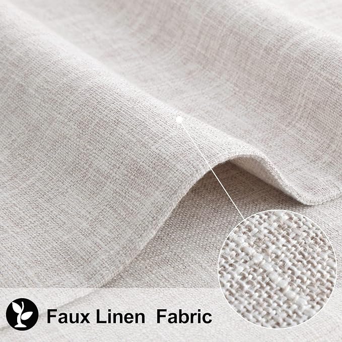 Faux Cotton Linen Placemats Set of 6, Cloth Washable Farmhouse Dining Table Mats - Image 3