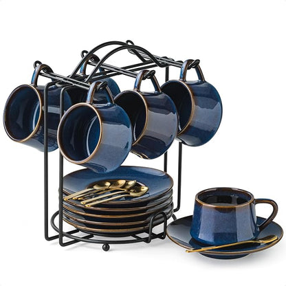 YHOSSEUN Espresso Cups Set of 6, 4 OZ Expresso Shots Cup by YHOSSEUN