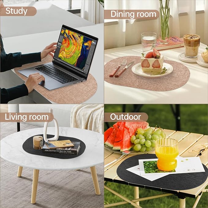 Faux Leather Placemats Set of 6 - Image 7