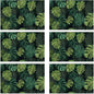 Tropical Leaves Placemats Set of 6, Linen Washable for Christmas, Thanksgiving, Party, and Daily Dining, Decorative Table Mats for 4-6 Person Table