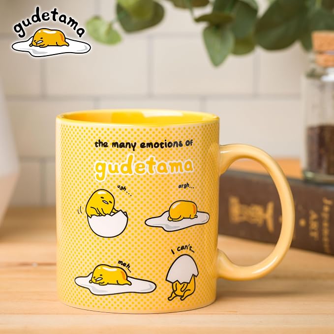 Silver Buffalo Sanrio Gudetama Lazy Egg Many Emotions, Ceramic Mug, 20oz | - Image 5