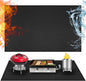 24x42in Heat Resistant Grill Mats for Outdoor Grill to Protect Your Prep Table and Outdoor Grill Table - Fire Proof & Water Proof & Oil Proof BBQ Mat - Black (1mm)