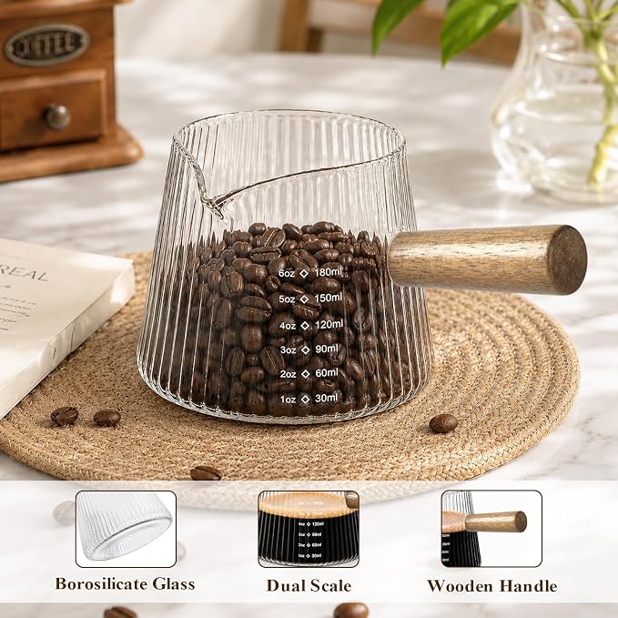 6OZ Espresso Shot Glass Cups Coffee Measuring Cup Coffee Bar Accessories | - Image 4
