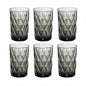 Bandesun Drinking Glass set of 6 Diamond Pattern Kitchen Glassware Tumbler（12 by Bandesun