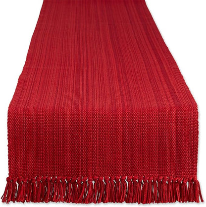 DII Variegated Tabletop Collection, Table Runner3x72, Tango Red by DII