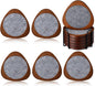6 Pcs Mid Century Modern Coasters Wood Absorbent Coaster by Newtay