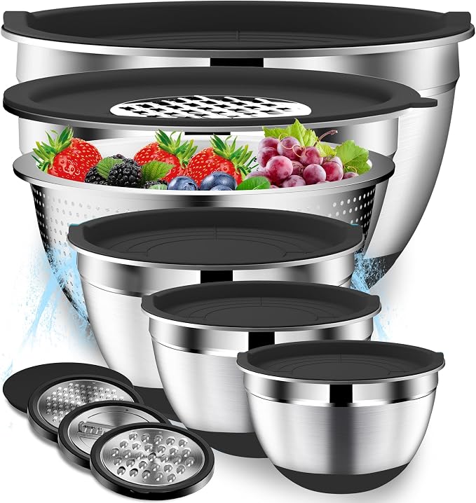 DUTZUN Kitchen Appliances, Large Mixing Bowls by DUTZUN