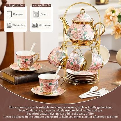 20 Pieces Porcelain Tea Set - Image 7