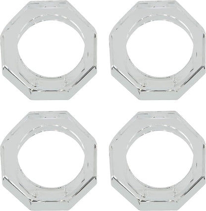 SARO LIFESTYLE Octagonal Crystal Glass Napkin Ring by SaroLifestyle