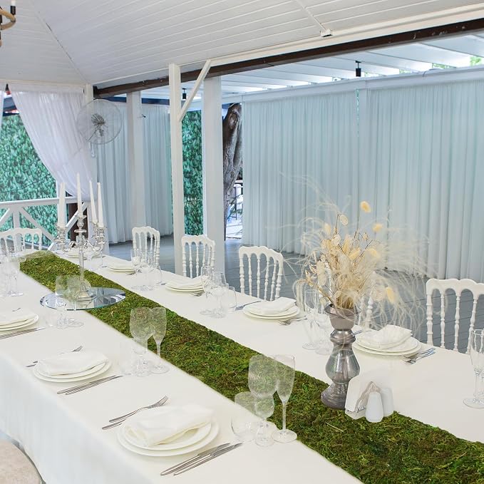 Dried Moss Table Runner Preserved Moss Mat Artificial Green Moss Roll - Image 6