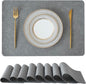 Leetaltree Reversible Faux Leather Placemats Set of 8, 12x17 Inch by Leetaltree-ArtatEveryTable