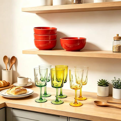 15oz Plastic Wine Glasses with Stem, Unbreakable Outdoor Wine Glasses 6PCS - Image 7