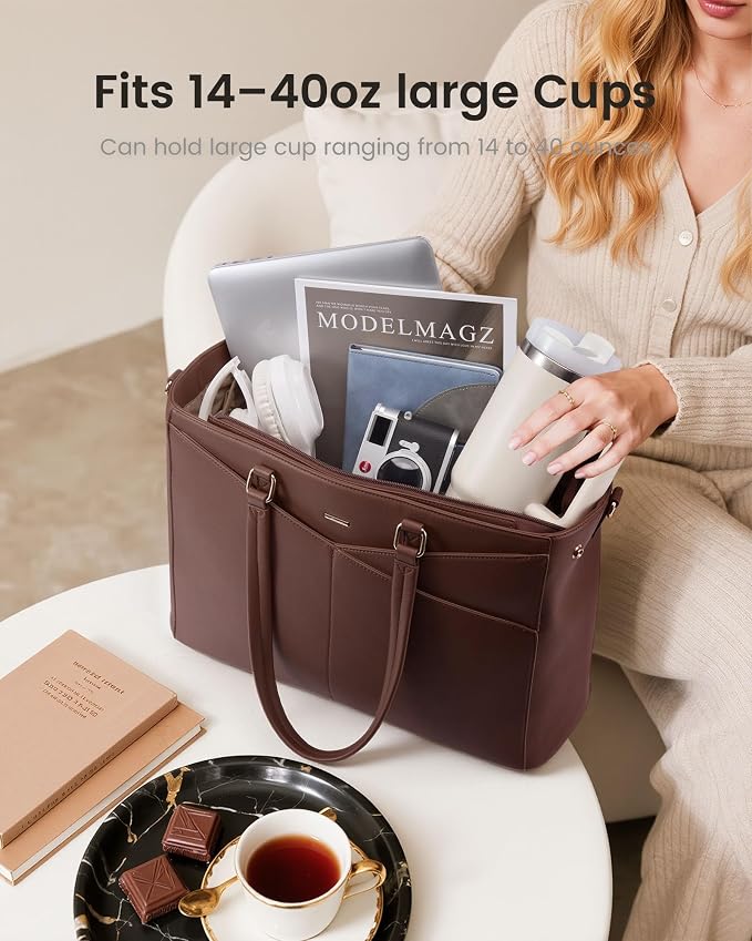 LOVEVOOK Lunch Tote Bag for Women, 3 in 1 Work Bag - Image 7