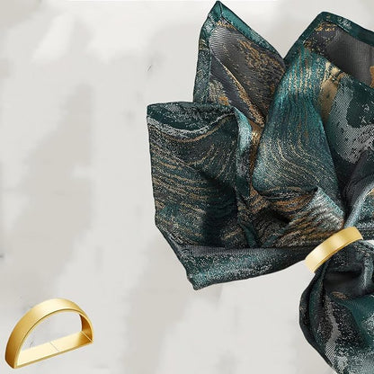 16 Pcs Matt Gold Napkin Rings - Image 4