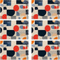 Navy Blue Gray Boho Placemats Set of 6, Linen Washable for Christmas, Thanksgiving, Party, and Daily Dining, Decorative Table Mats for 4-6 Person Table