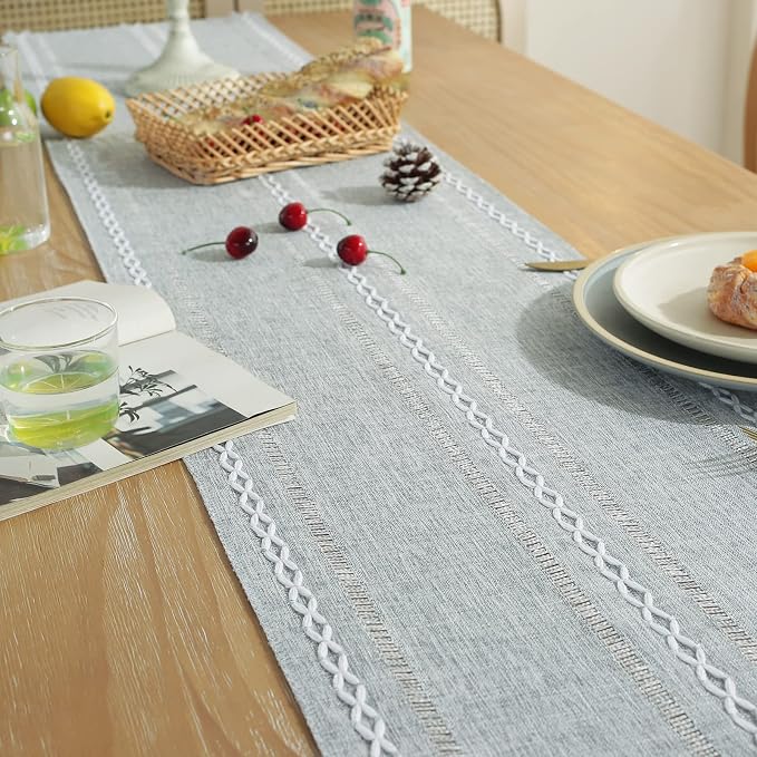 Wracra Rustic Linen Table Runner - Image 2