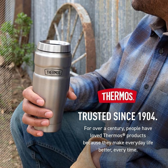 THERMOS Stainless King Stainless Steel Tumbler, Matte Light Blue | - Image 7