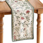 bilin gaier Designer French Linen Table Runner, Floral Pattern, Dining Table by bilingaier