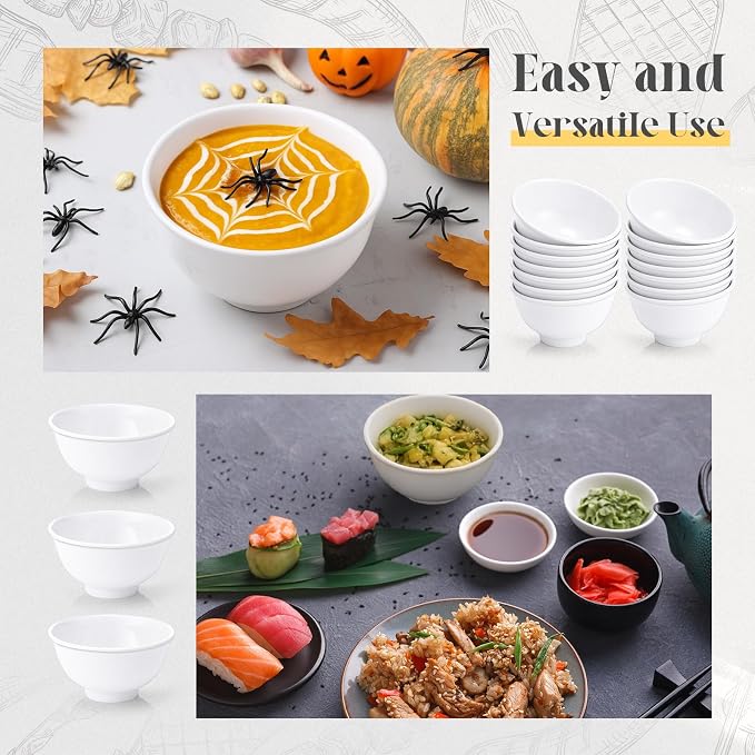 Tioncy 36 Pcs Bowls Set Unbreakable Dessert Soup Salad Bowls - Image 3