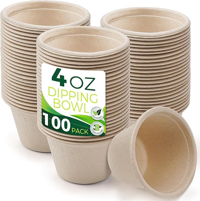 4oz Disposable Paper Cups, Sturdy Small/Mini Paper Cups/bowls, Tasting and by Birchio