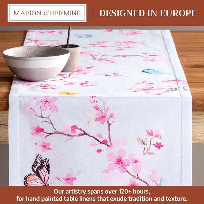 Maison d' Hermine Table Runner 100% Cotton 14.50" x 108" | Table Runners 108 - Image 2