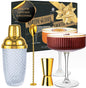 VEMACITY - Luxury Espresso Martini Gifts | Gold Cocktail Shaker Set + 2 by Vemacity