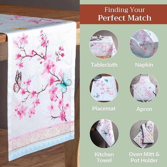 Maison d' Hermine Table Runner 100% Cotton 14.50" x 108" | Table Runners 108 - Image 5