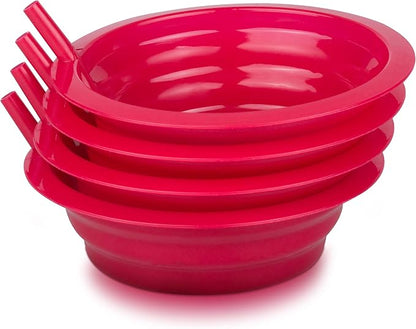 Cibi Cereal Bowls with Straws for Kids BPA-Free Plastic | Toddler Sip-A-Bowls by Cibi