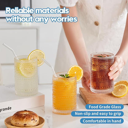 15 oz Clear Hobnail Drinking Glasses - Image 7