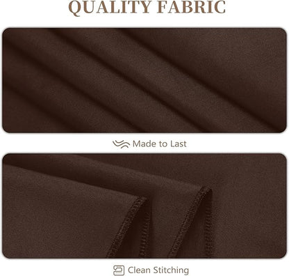 8 Pack Round Tablecloth 120 Inch Cloth Brown Tablecloth for Round Tables, Washable Polyester Table Cloth Stain and Wrinkle Resistant Decorative Table Cover for Wedding Party Dining Banquet