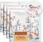 Maison d' Hermine Cloth Napkins Set of 4 100% Cotton for Thanksgiving Christmas Decorations Everyday Reusable Square Fall Napkins Cloth Washable Dinner Party (Whitish Shabby Chique, 20"x20")